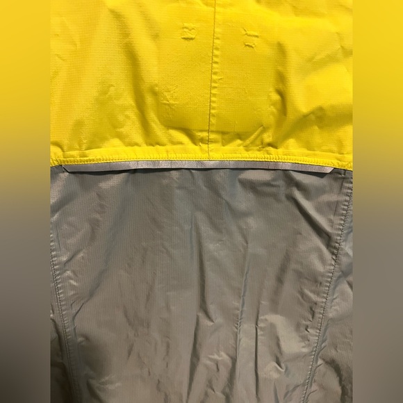 L.L. Bean Youth L Rain Jacket Gray Yellow Waterproof Reflective Outdoor Shell - Picture 15 of 16